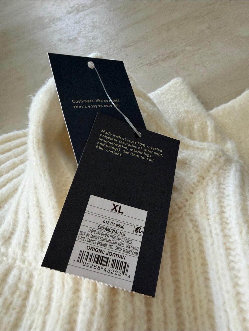 Universal Thread Cream Turtleneck Rib-Knit Sweater - Picture 3 of 7